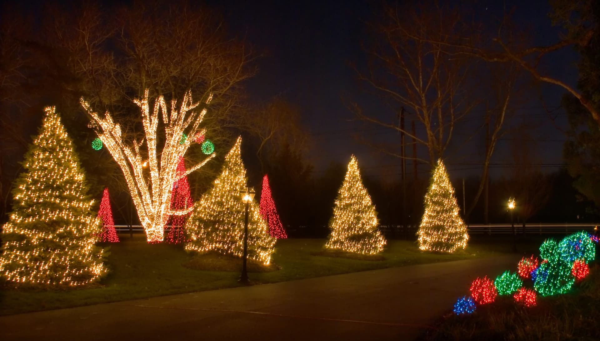 Holiday lighting installed on a Denver home